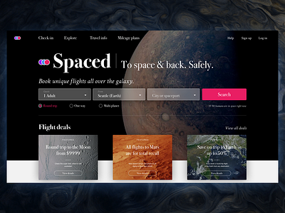 Spaced booking concept interaction interface space spacedchallenge ui ux