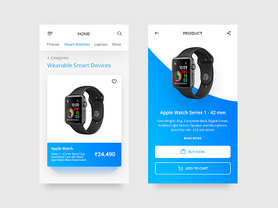 E-Commerce App UI Concept appdesign applewatch debut ecommerce gradient minimal ui uidesign
