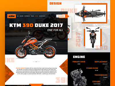 KTM 390 Duke - Landing Page