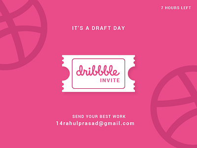 Dribbble Invite draftday dribbble dribbbleinvite invitation invite