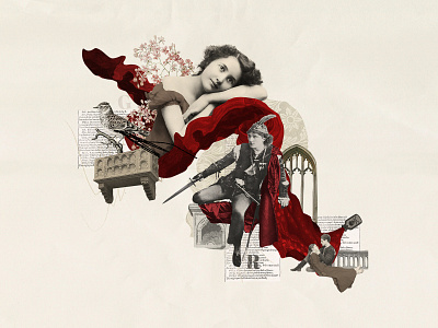 Romeo and Juliet bird bw collage collage art collage digital collage maker collageart collages graphic graphicdesign illustration juliet medieval red romance romantic romeo romeo and juliet shakespeare vintage design