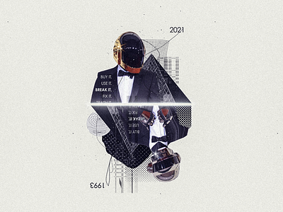 Epilogue 1993 2021 collage collage art collage digital collage maker collageart collages daft punk daftpunk graphic graphic design graphicdesign illustration minimal modern music photoshop