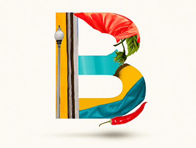 B 36 days of type 36daysoftype 36daysoftype07 b chily collage collage art collage digital collage maker collageart collages graphic graphicdesign illustration letter lettering typo typogaphy typography