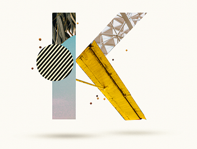 K 36 days of type 36daysoftype 36daysoftype07 abstract collage collage art collage digital collage maker collageart collages colors graphic graphicdesign illustration k letter lettering minimal photoshop typo