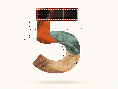 5 36daysoftype 36daysoftype07 5 collage collage art collage digital collage maker collageart collages complementary film graphic graphicdesign letter lettering orange triangle type typography vintage