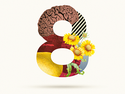 8 36daysoftype 36daysoftype07 8 brain collage collage digital collage maker collages color graphic graphic design graphicdesign letter lettering sunflower sunflowers typogaphy typography typography art