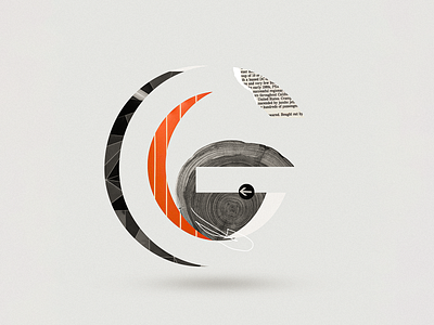 G 36days 36daysoftype abstract collage collage art collage digital collage maker collageart daily design graphic graphicdesign illustration instagram letter lettering modern orange typo typography