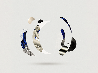 O 36daysoftype blue collage collage art collage digital collage maker collageart daily design graphic graphicdesign illustration letter lettering negativespace paint statue type typo typography