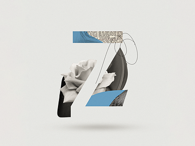 Z 36days 36daysotype abstract black white collage collage art collage digital collage maker collageart design graphic graphicdesign illustration letter lettering minimal rose scribble typo typography