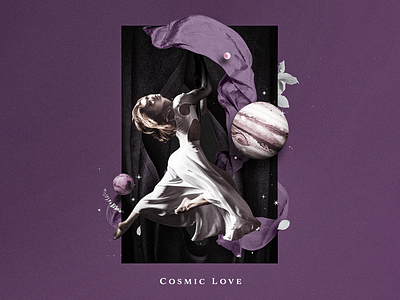 Cosmic Love album collage collage art collage digital collage maker collageart cosmic cover design girl graphic graphicdesign illustration love planet