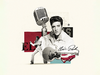 Elvis collage collage art collage digital collage maker collageart design elvis elvis presley graphic graphicdesign illustration music rock vintage