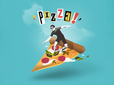 Pizza Day collage collage art collage digital collage maker collageart design graphic graphicdesign illustration pizza surf typography