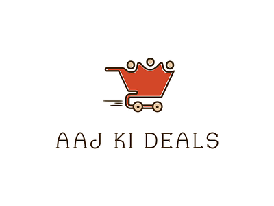 Logo For Aaj Ki Deals e commerce logo trolley