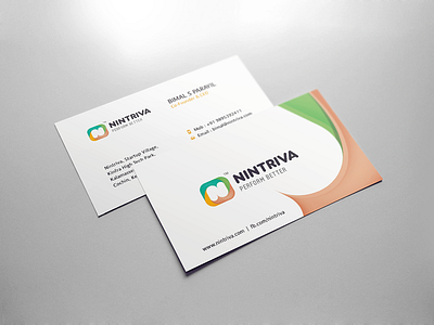 Nintriva - Business Card Design business card minimal visiting card