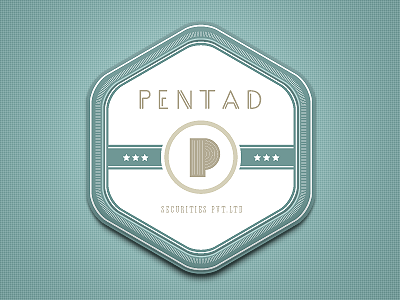 Pented logo retro vintage