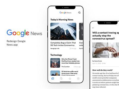 Google News Redesign app figma google google news journal mobile news redesign ui uidesign