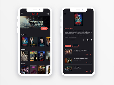 Netflix Redesign app design movie movie app netflix redesign series ui ui design