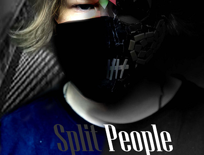Split People 3d bipolar graphic design poster