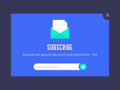 Daily UI #026 - Subscribe dailyui pop up purple subscribe