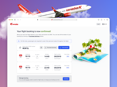 Corendon Airlines Website