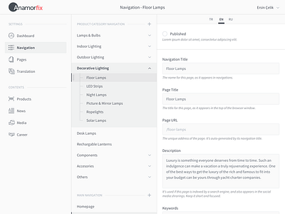 Anamorfix anamorfix cms navigation sidebar