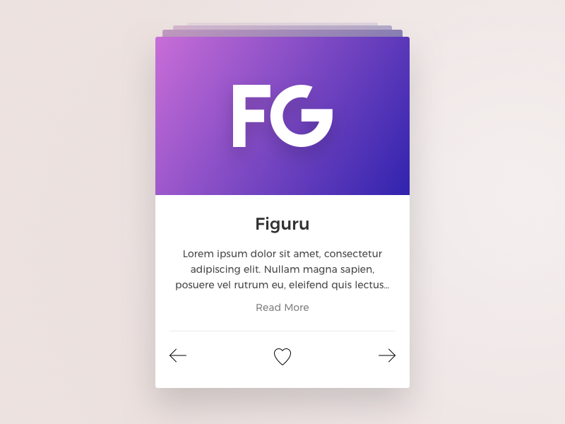 Sartup Card View arrow prev next ui fg gradient web app love like card startup