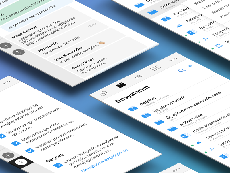 LMS Components web application app flat ux ui icon file tree documents tab bar chat lms