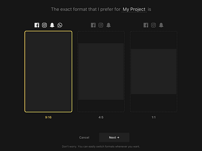 Create a Project [Steps] design edit flat mockup screen start steps ui ux video webapp