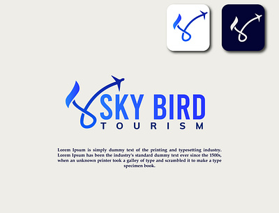 Sky Bird Tourism Logo design graphic design illustration logo modern minimalist