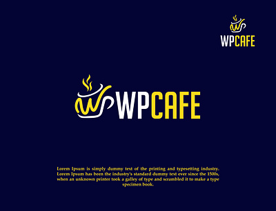 WPCAFE LOGO branding design graphic design illustrator logo typography ui ux vector