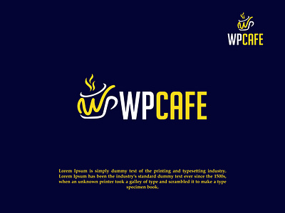 WPCAFE LOGO branding design graphic design illustrator logo typography ui ux vector