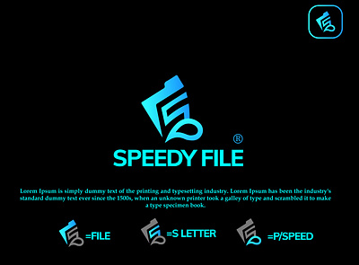 SPEEDY FILE LOGO 2 3d animation branding creative design graphic design graphicdesign illustration illustrator logo logomaker logotypestationery marketing minimal motion graphics typography ui ux vector website