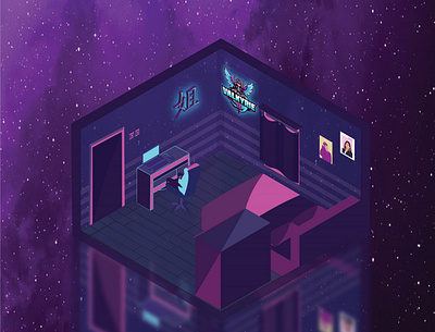 isometric my room adobe illustrator attractive isometric illustration