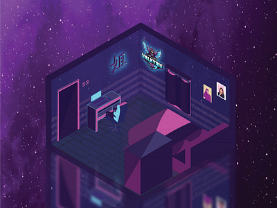 isometric my room