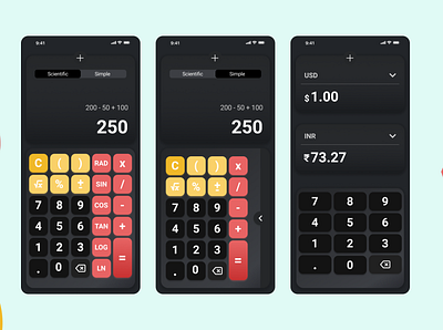 DailyUI 004 Calculator app calculator dailyui dailyuichallenge design minimal ui ux