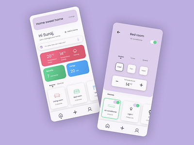 DailyUI 021 Home Monitoring Dashboard android app dailyui dailyuichallenge design home iphone minimal monitor smart smart home smartphone ui ux vector