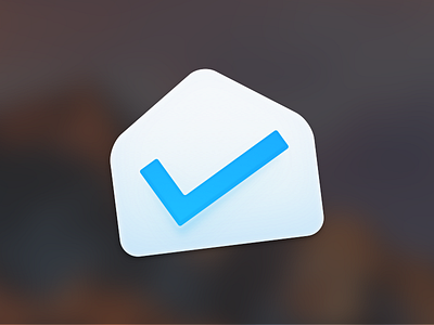 New "Boxy" icon experiment (Inbox by Gmail Mac client) app apple client email gmail google icon inbox logo mac sakeuomorphic tick