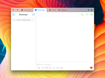 Messenger app UI concept (inspired by Franz) app concept mac macos messenger mockup sketch ui