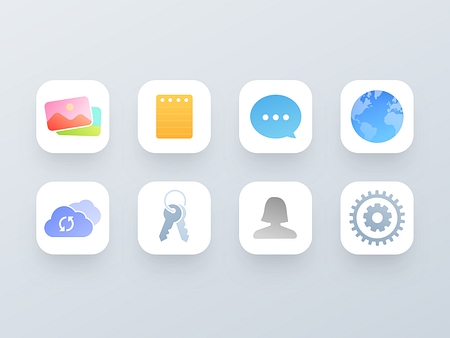 iOS Flat Icons by Fabrizio Rinaldi on Dribbble