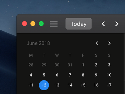 Google Calendar for macOS Mojave (Dark Mode)