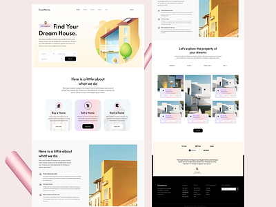 Real estate website design - SweetHome.