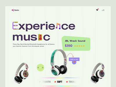 Headphone e-commerce website design e commerce e commerce ui design e commerce website e commerce website design headphone e commerce website landing page design ui design web design