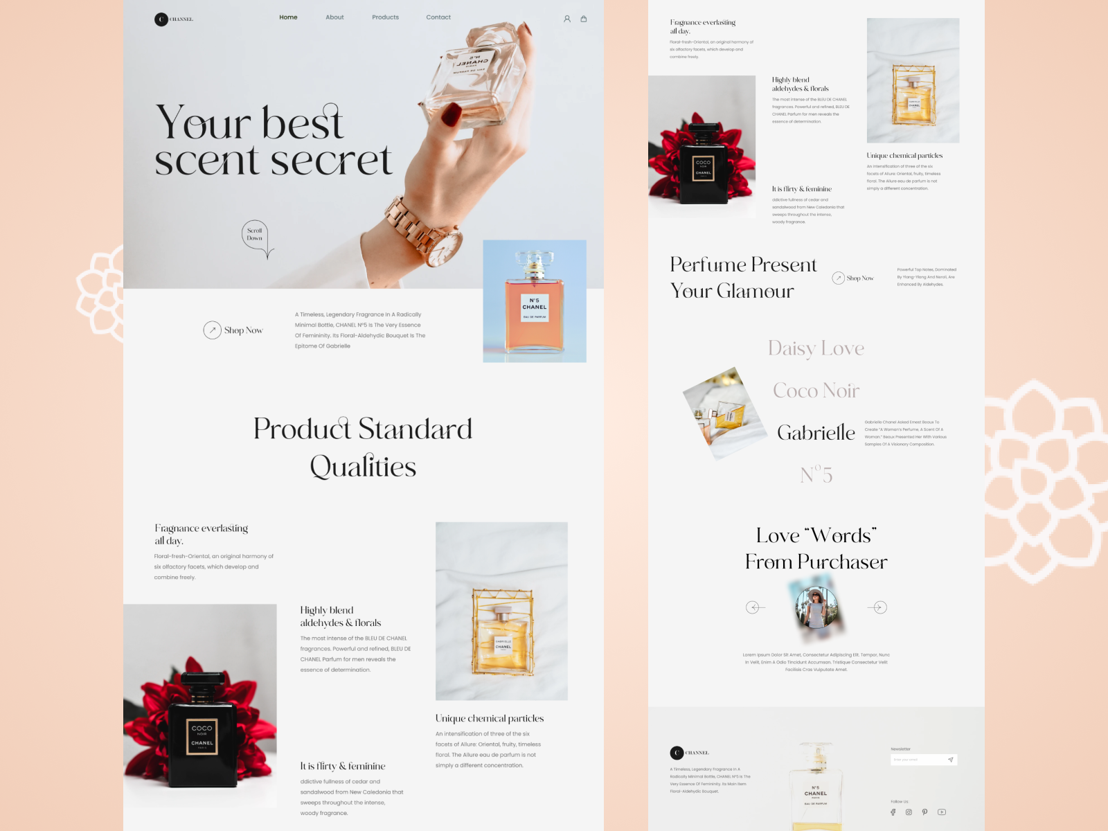 Chanel perfume e-commerce website design by Rezwan Nahid on Dribbble