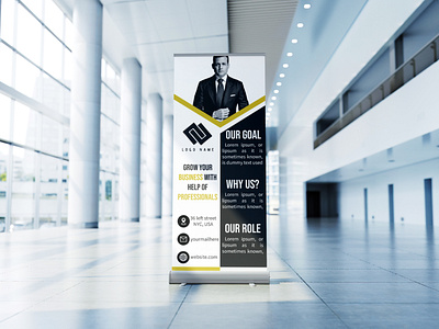 Corporate Roll Up banner clean looking roll up banner creative roll up banner luxury roll up banner minimal roll up banner modern roll up banner pull up banner retraceable banner roll up banner concept