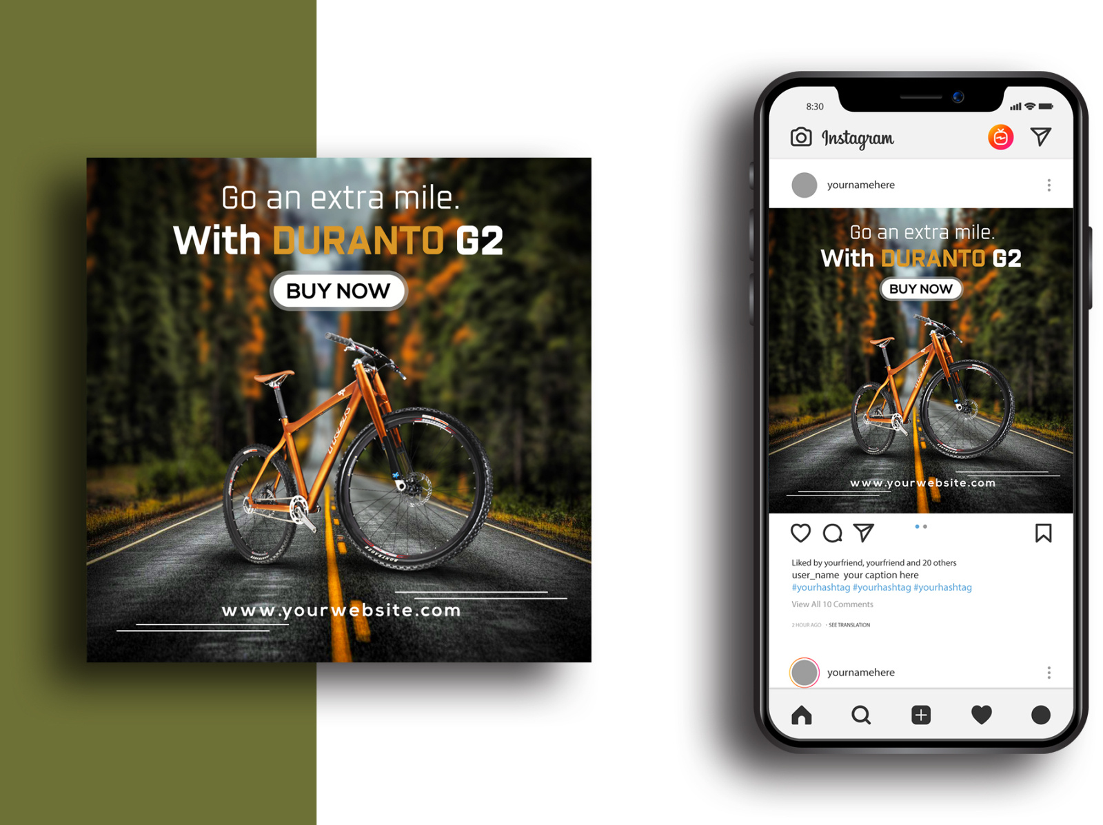 Unique Bicycle AD Post Design for Instagram or Facebook by SHAHED HASAN