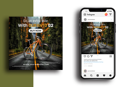 Unique Bicycle AD Post Design for Instagram or Facebook