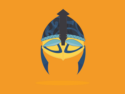 Viking Helmet 01-21 icon illustration minimal vector