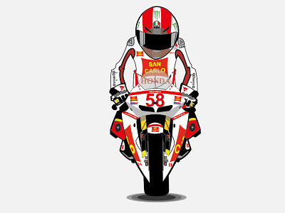 MotoGP - Marco Simuncheli #58 graphic design