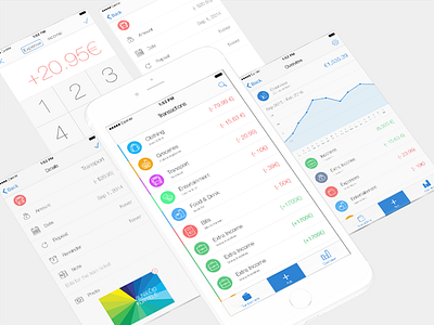 Spendary Finance App Screens add transaction categories details expenses finance app income manage finance overview transactions wallets
