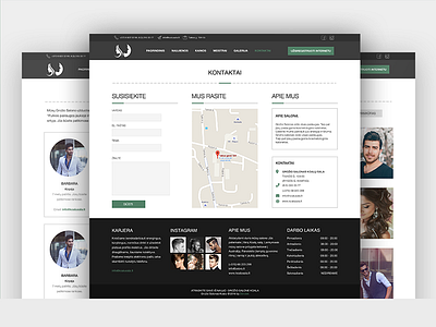 Beauty Salon Contact Page barber barber shop beauty beauty salon contact contact page hair hair salon haircut landing page nail stylist